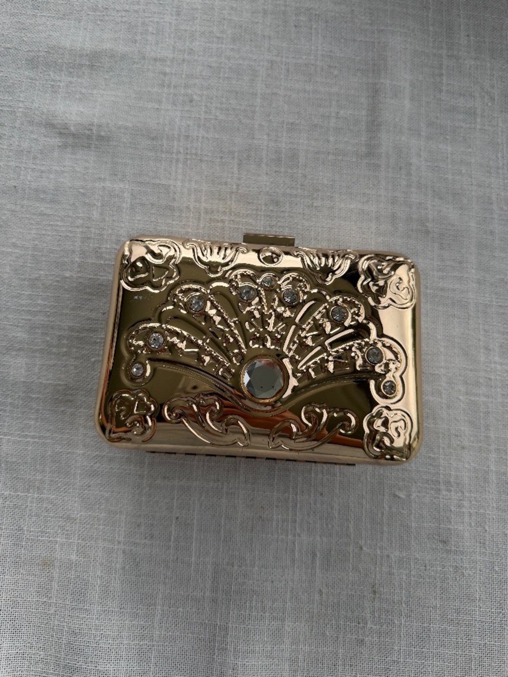 Gold evening bag